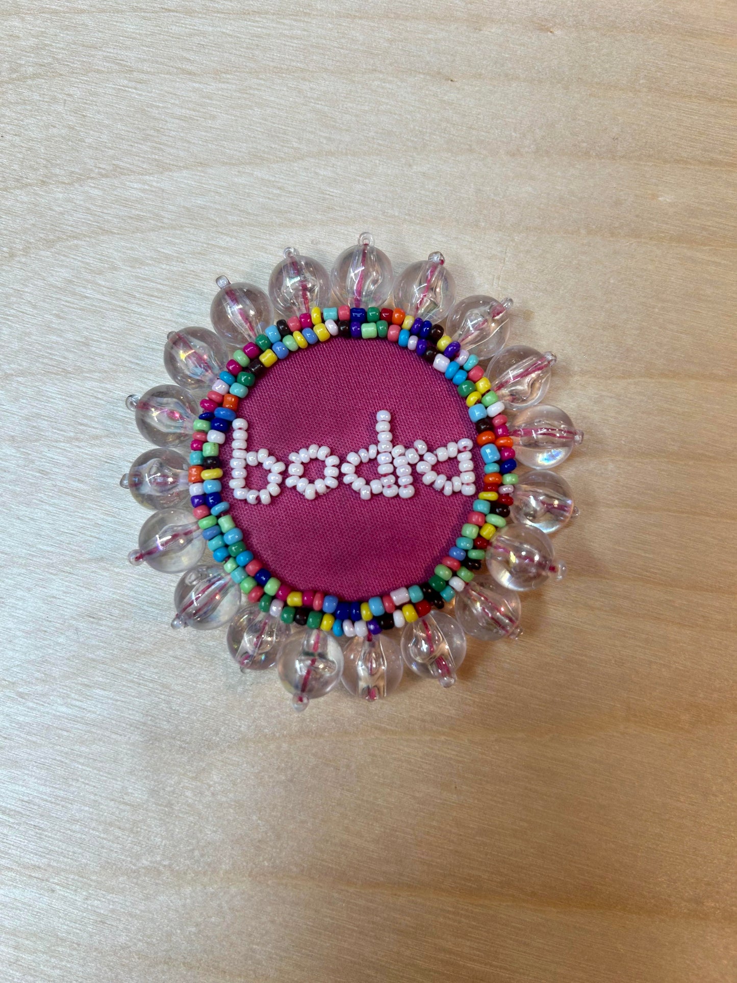 Bodra Brooch Holographic Beads