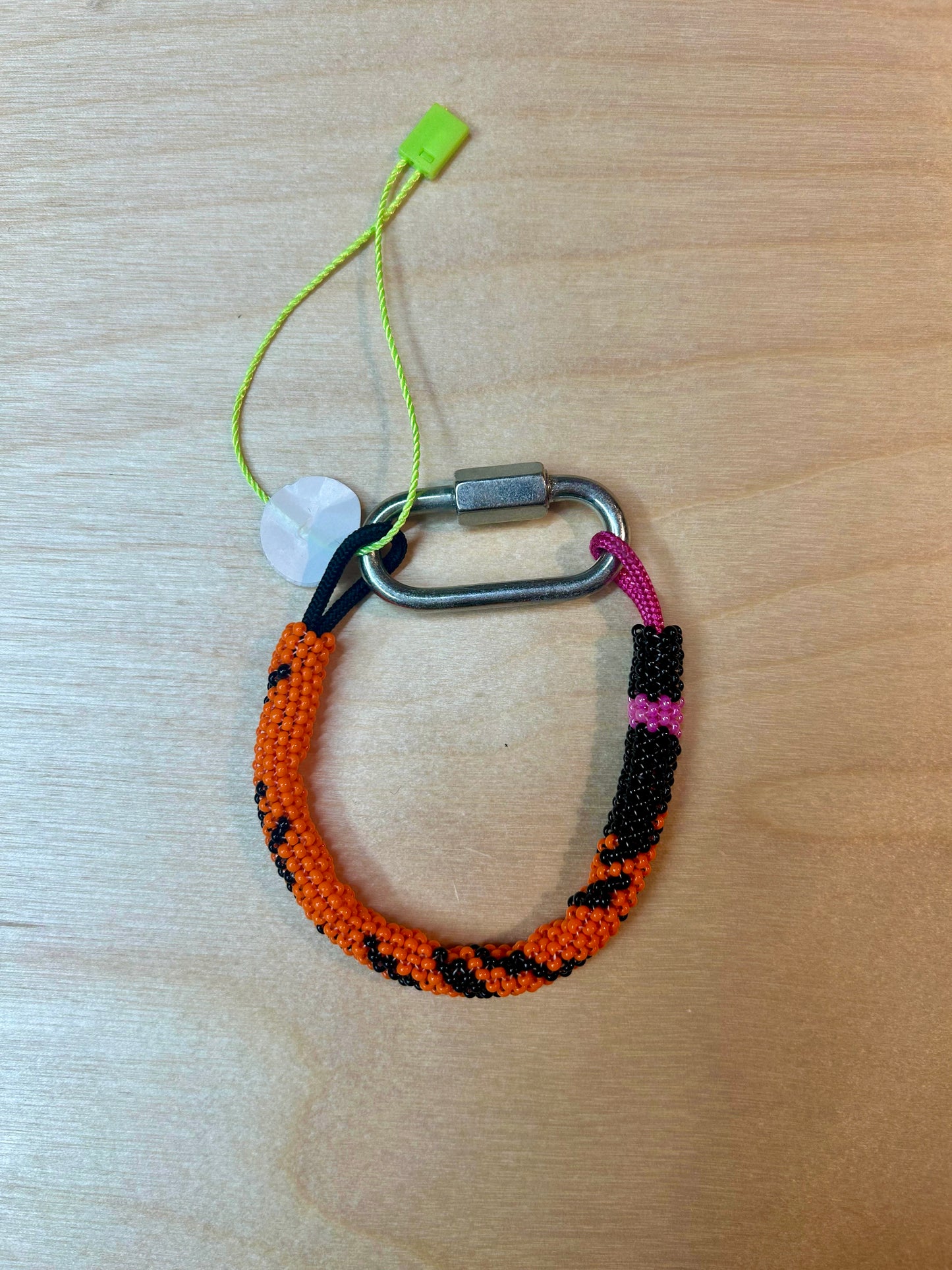 Orange Handmade Beaded Bracelet by BODRA